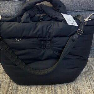 Lululemon Black Quilted Puffer Tote Bag